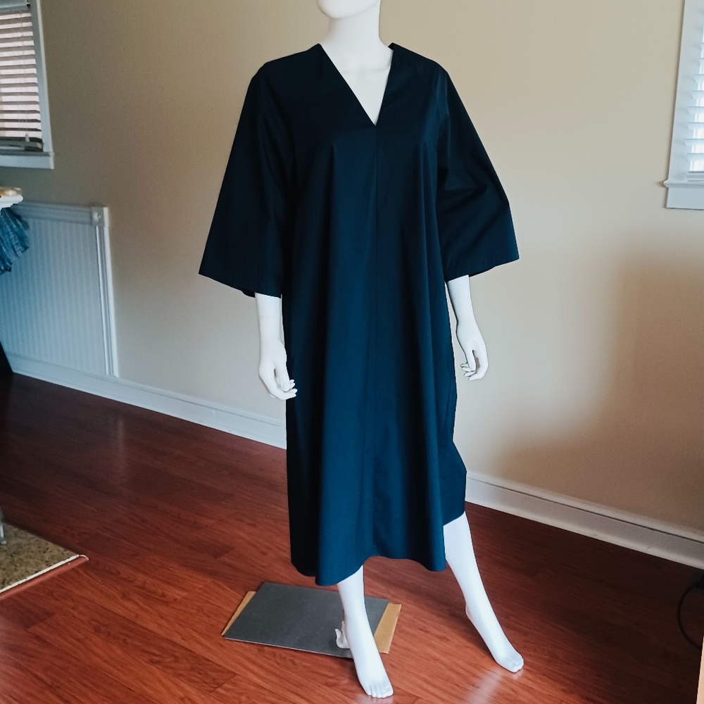 V-Neck, Bracelet Sleeves, European A-line Dress